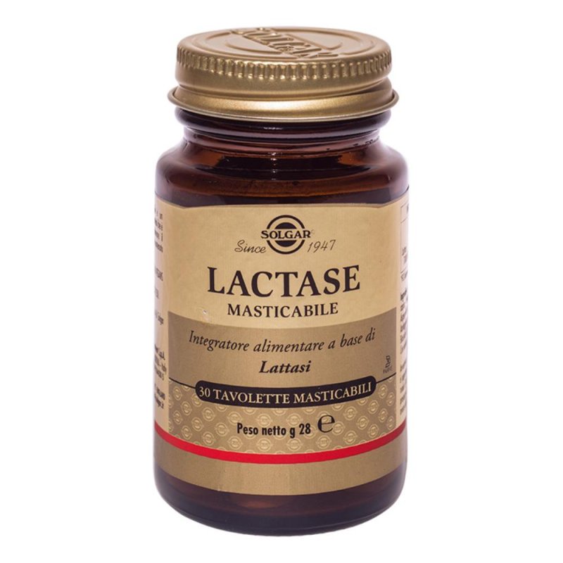Solgar  Digestione Lactase Integratore Alimentare 30 Tavolette Masticabili