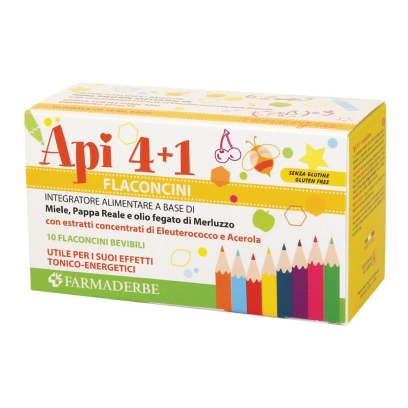 Farmaderbe Api 4+1 Integratore Alimentare 10 Flaconcini