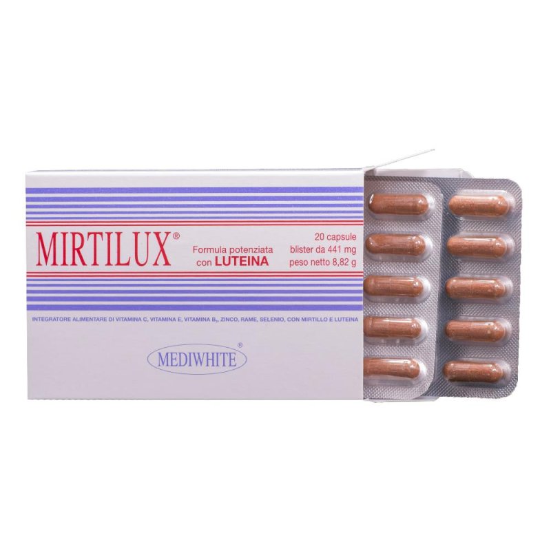 Mediwhite Mirtilux 20 Capsule Mediwhite Mirtilux 20 Capsule