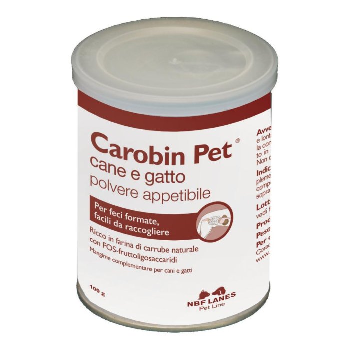 Carobin Pet mangime di sola farina di polpa di carruba per cani e gatti 100 g Carobin Pet mangime di sola farina di polpa di carruba per cani e gatti 100 g