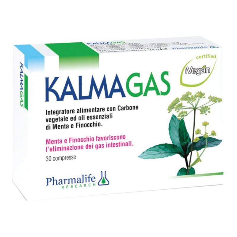 Kalmagas 30 compresse - integratore per gonfiore addominale e gas intestinali Kalmagas 30 compresse - integratore per gonfiore addominale e gas intestinali