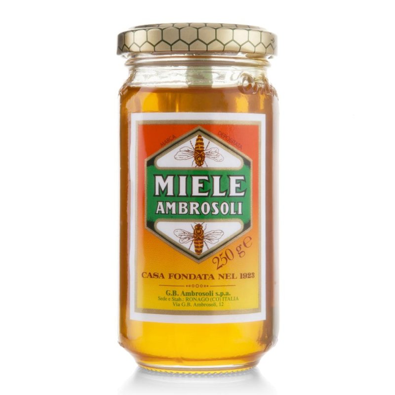 Ambrosoli Miele 250 g Vasetto di Miele Ambrosoli di Alta Qualità per Dolcificare e Colazione Ambrosoli Miele 250 g Vasetto di Miele Ambrosoli di Alta Qualità per Dolcificare e Colazione