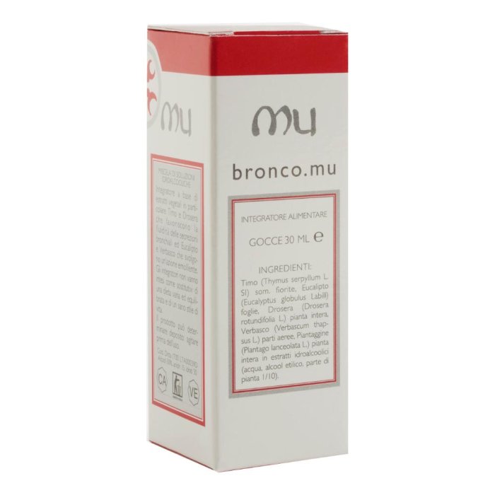 Bronco Mu Gocce Orali 30 Millilitri Integratore per il Benessere dei Bronchi e delle Vie Respiratorie