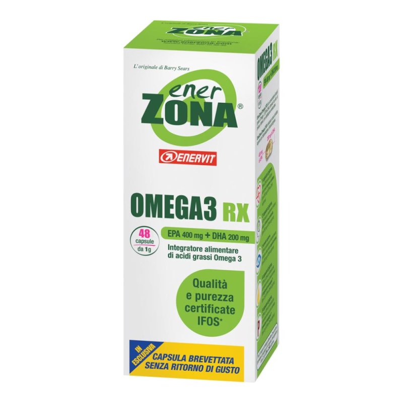 Enerzona  Integratori Omega3 Rx Acidi Grassi EPA DHA 48 Capsule da 1 g