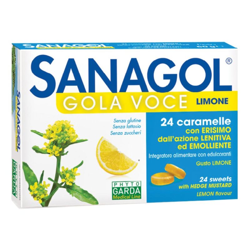 Phytogarda  Rimedi Naturali Sanagol Erisimo Caramelle Gusto Limone