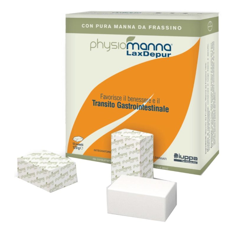Physiomanna Laxdepur - Integratore con Manna da Frassino per il Benessere Intestinale - 12 Panetti Physiomanna Laxdepur - Integratore con Manna da Frassino per il Benessere Intestinale - 12 Panetti