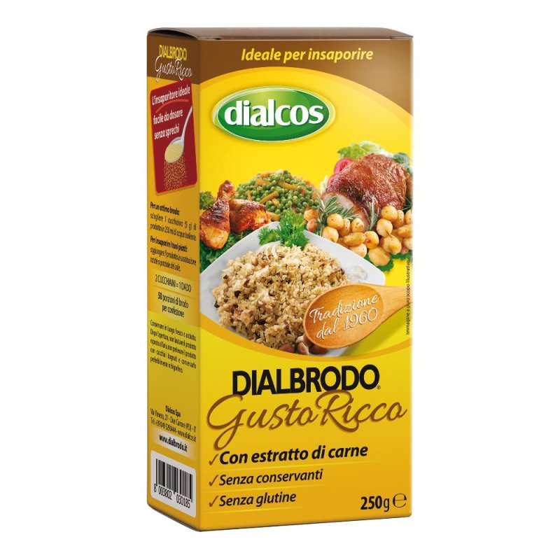 Dialbrodo gusto ricco 250 g dado granulare per brodo Dialbrodo gusto ricco 250 g dado granulare per brodo