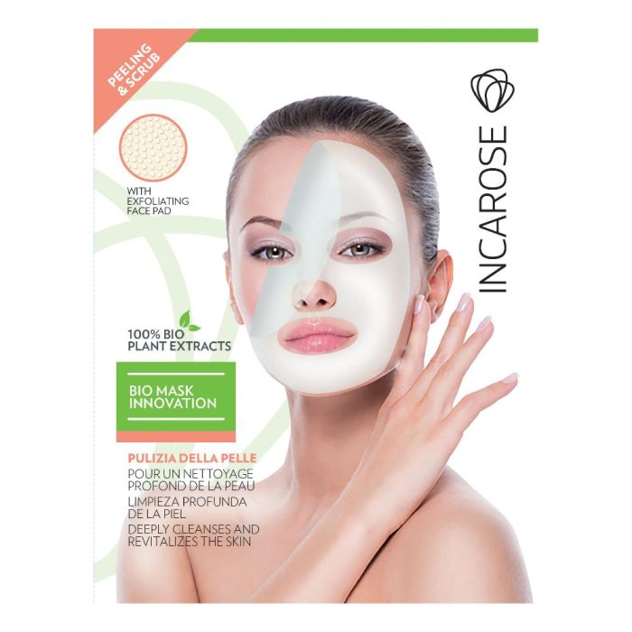 Incarose  Bio Mask Alghe Peeling & Scrub Maschera Viso Monouso