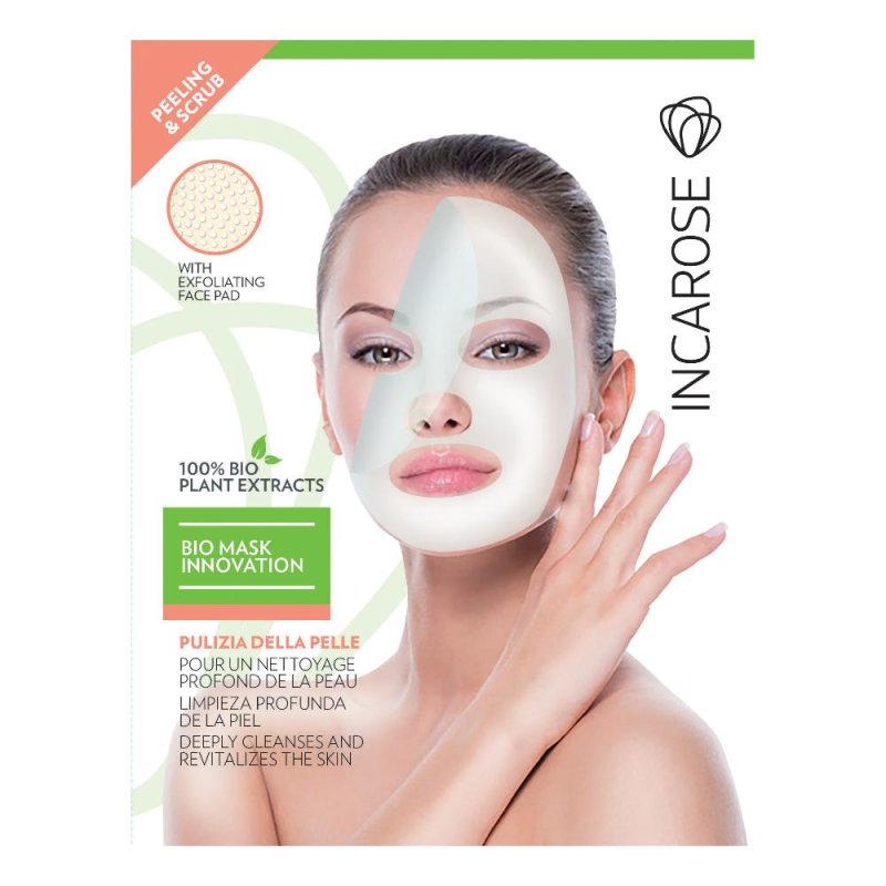 Incarose Bio Mask Alghe Peeling & Scrub Maschera Viso Monouso Incarose Bio Mask Alghe Peeling & Scrub Maschera Viso Monouso