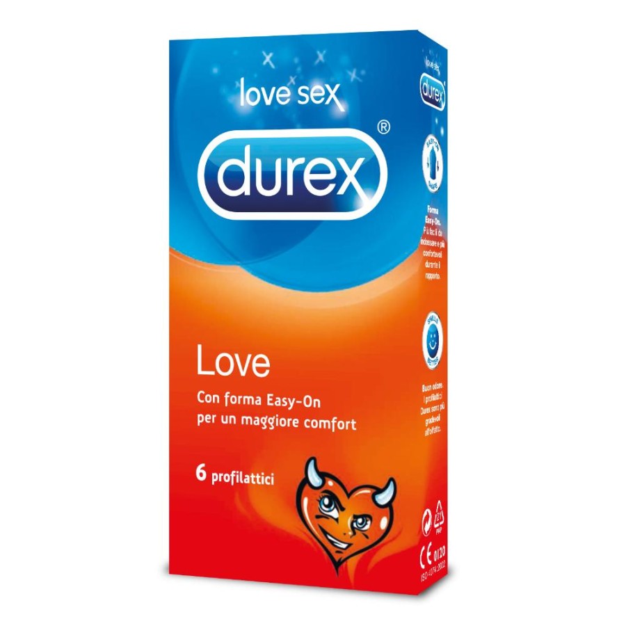 Durex Love Easy On Condoms Confezione con 6 Profilattici