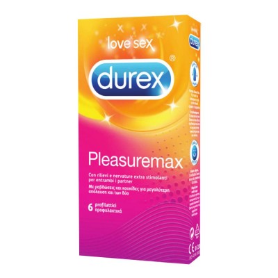 Profilattico Durex Pleasure Max Easyon 6 Pezzi