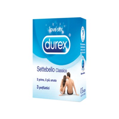 Durex Settebello Classico Condom Confezione con 3 Profilattici