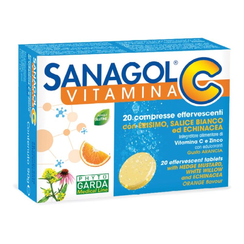 Phytogarda Rimedi Naturali Sanagol C Integratore 20 Compresse Effervescent Phytogarda Rimedi Naturali Sanagol C Integratore 20 Compresse Effervescent