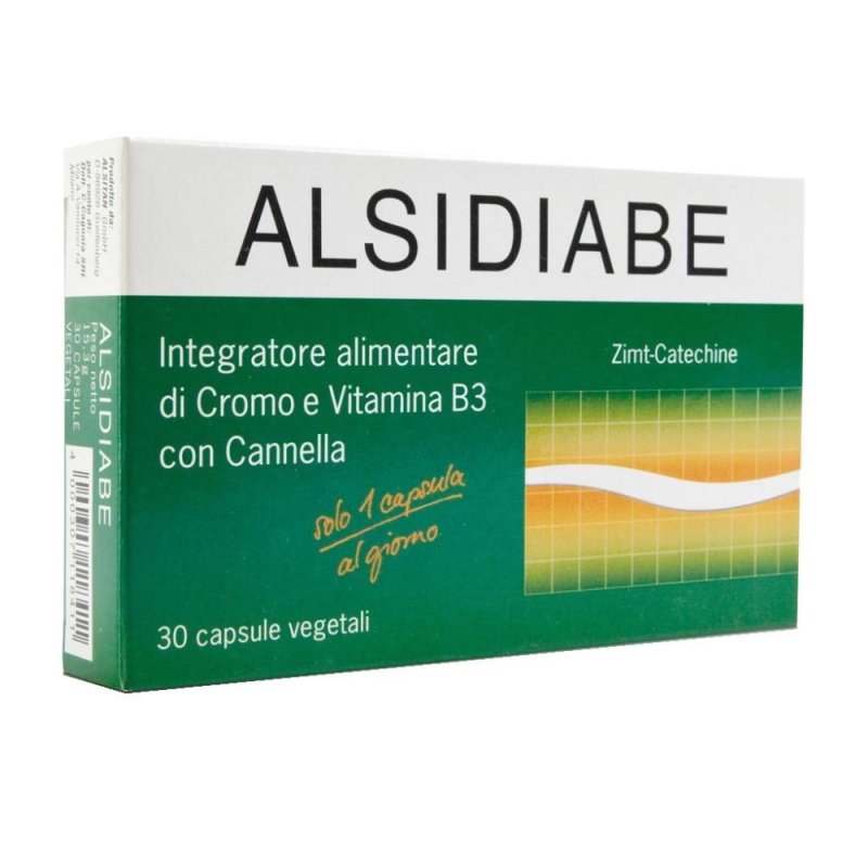 Alsidiabe Integratore Alimentare in Capsule per il Metabolismo degli Zuccheri 30 Capsule Alsidiabe Integratore Alimentare in Capsule per il Metabolismo degli Zuccheri 30 Capsule