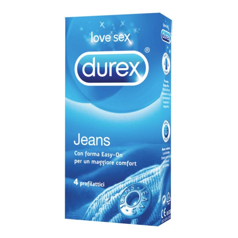Durex Jeans Vestibilità Easy On Confezione con 4 Profilattici