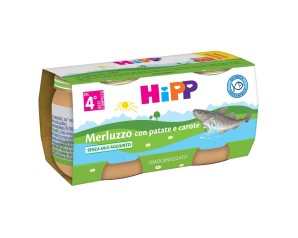 HiPP Bio Omogeneizzato Merluzzo Con Patate E Carote 2 X 80 g