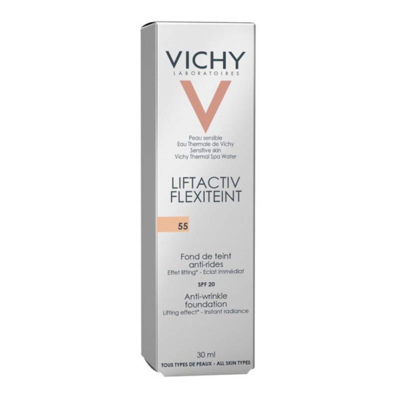 Vichy Liftactiv Flexilift Teint Fondotinta Anti-Rughe 30 ml Colore 55 Vichy Liftactiv Flexilift Teint Fondotinta Anti-Rughe 30 ml Colore 55