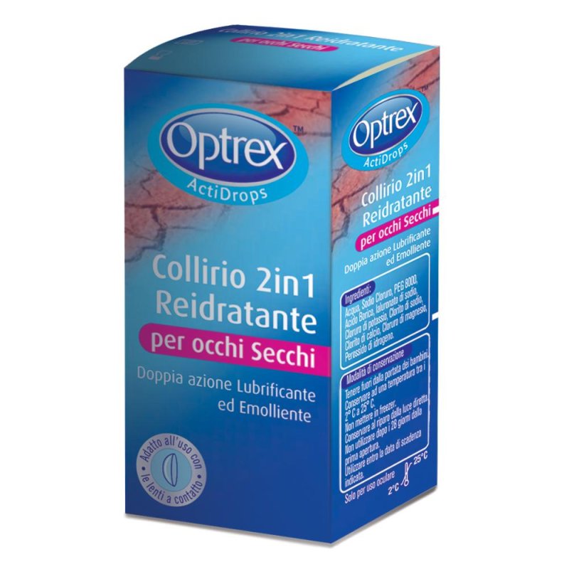 Optrex  Salute dell'Occhio Actidrops 2 in 1 Reidratante Collirio 10 ml