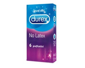 Durex No Latex Forma Classica Senza Lattice Confezione con 6 Profilattici