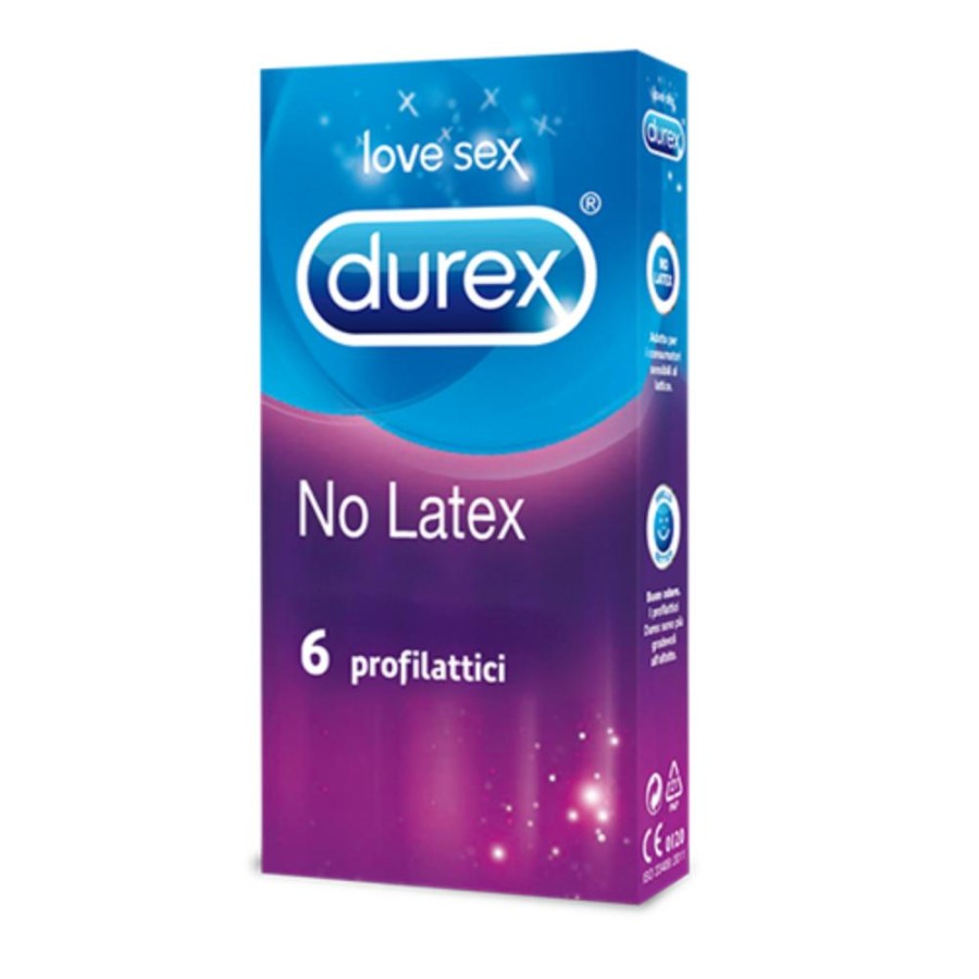 Durex No Latex Forma Classica Senza Lattice Confezione con 6 Profilattici