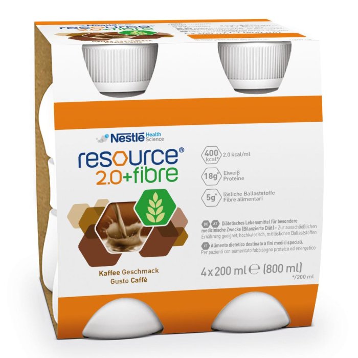 Nestle Resource 2,0 + Fibre Caffe' 200 Ml Nestle Resource 2,0 + Fibre Caffe' 200 Ml