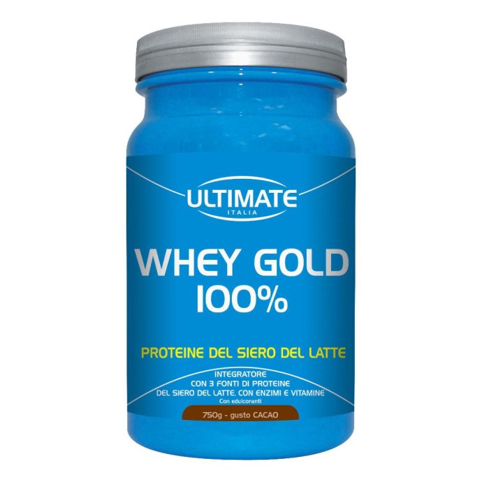 Ultimate Italia Whey Gold 100% Proteine Gusto Cacao 750 g Ultimate Italia Whey Gold 100% Proteine Gusto Cacao 750 g