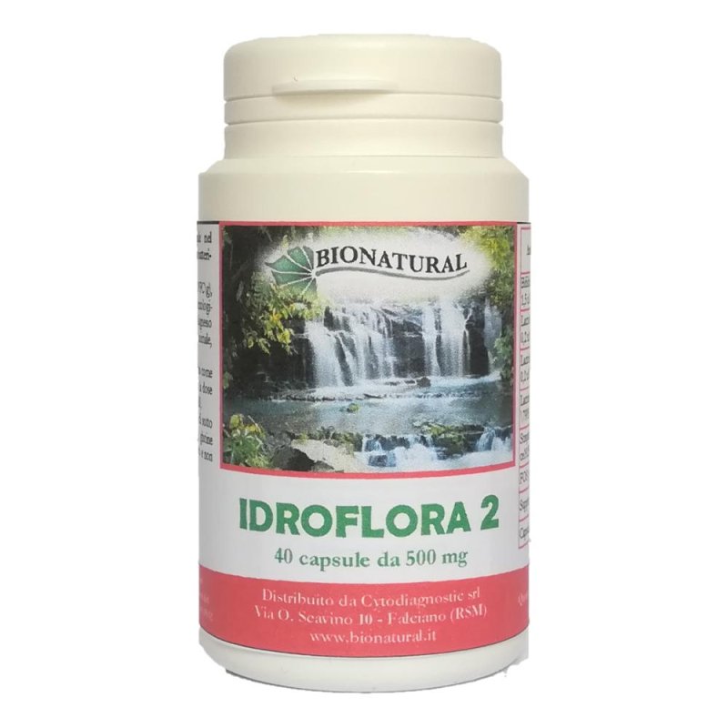 Idroflora 2 40 capsule integratore con fermenti lattici e fibre per intestino