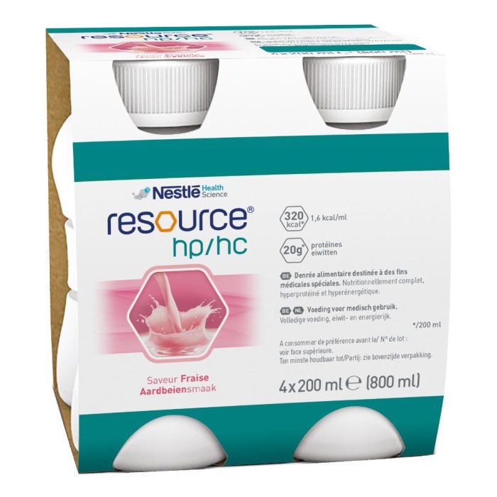 Nestle Resource - HP/HC Bevanda Ipercalorica Fragola 4 x 200 ml Nestle Resource - HP/HC Bevanda Ipercalorica Fragola 4 x 200 ml