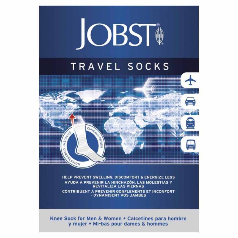Jobst Travel Socks Calze a Compressione da Viaggio Nero Taglia Media Jobst Travel Socks Calze a Compressione da Viaggio Nero Taglia Media