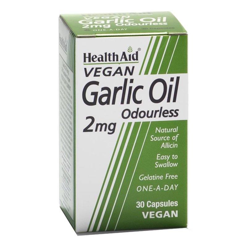 HealthAid Garlic Oli Aglio Inodore 2mg Integratore Alimentare 30 Capsule Molli HealthAid Garlic Oli Aglio Inodore 2mg Integratore Alimentare 30 Capsule Molli