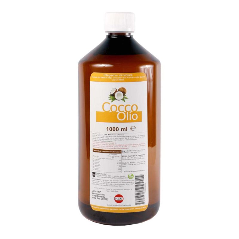 Olio di Cocco 125 ml KOS &ndash; Olio di Cocco Puro e Naturale per Pelle e Capelli