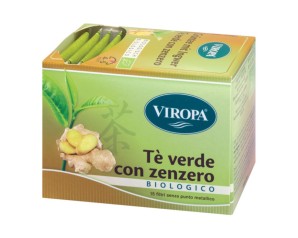 Viropa Tè Verde e Zenzero Biologico – Infuso di Tè Verde con Zenzero, Rivitalizzante e Digestivo