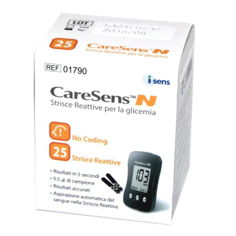 Exxe Strisce Misurazione Glicemia Caresens N 25 Pezzi