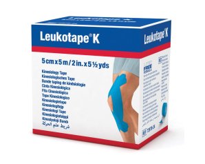 BSN Medical  Medicazioni Leukotape K Nastro Adesivo 5cm x 5m Azzurro