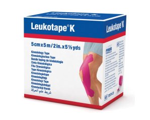 BSN Medical  Medicazioni Leukotape K Nastro Adesivo 5cm x 5m Rosa