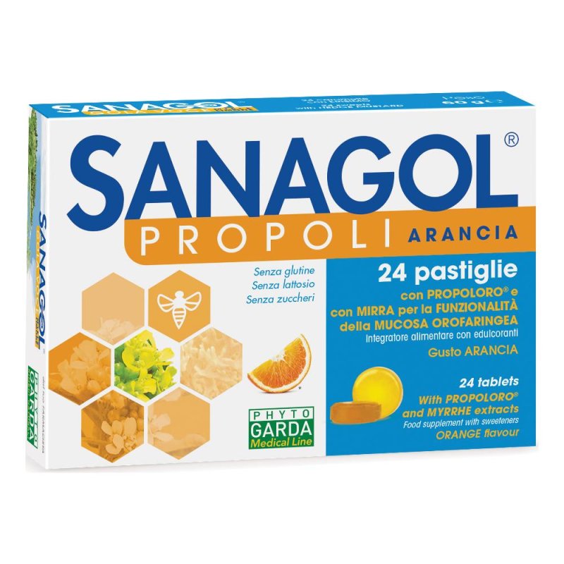 Phytogarda  Rimedi Naturali Sanagol Erisimo Caramelle Gusto Arancia