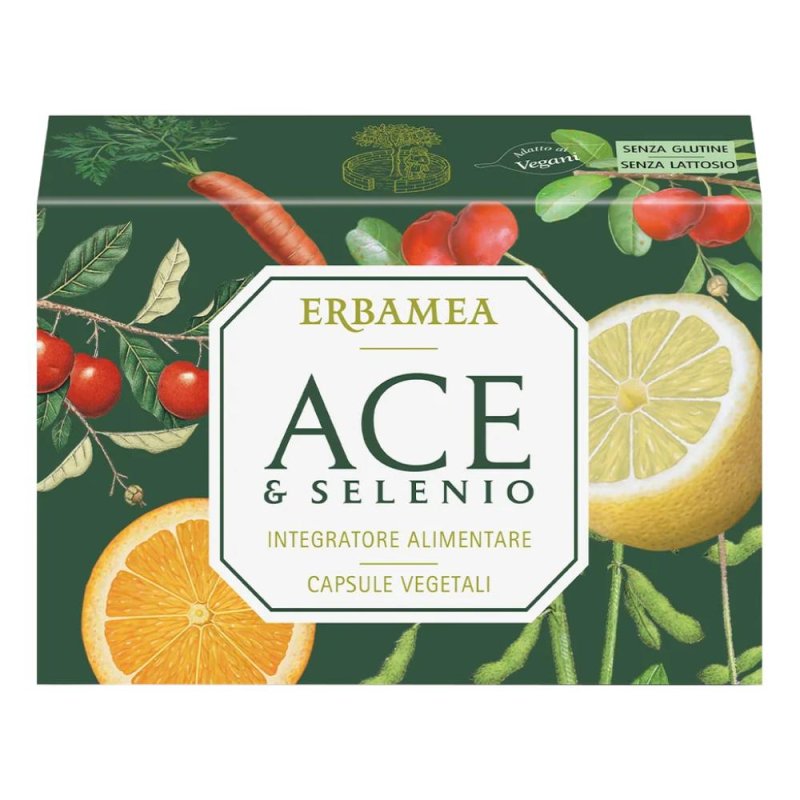 Ace e Selenio 24 capsule vegetali - integratore antiossidante con vitamine A C E e selenio