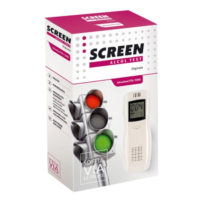 Screen Alcol Test Digital - etilometro digitale per autocontrollo alcol Screen Alcol Test Digital - etilometro digitale per autocontrollo alcol