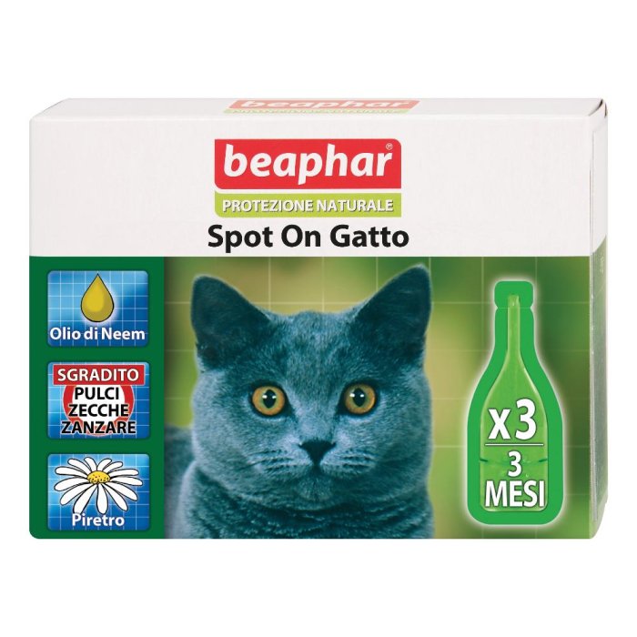 Beaphar B.v. Protezione Nat Spot On Gatto 3 Pipette Da 1 Ml