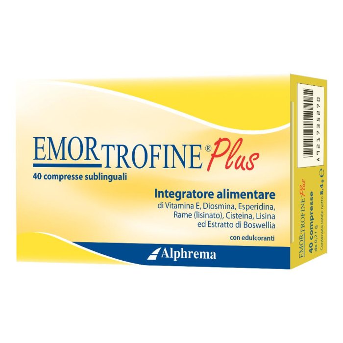 Alphrema Emortrofine Plus 40 Compresse Alphrema Emortrofine Plus 40 Compresse