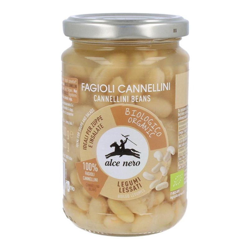 Fagioli cannellini lessati bio 400 g legumi biologici pronti in lattina Fagioli cannellini lessati bio 400 g legumi biologici pronti in lattina