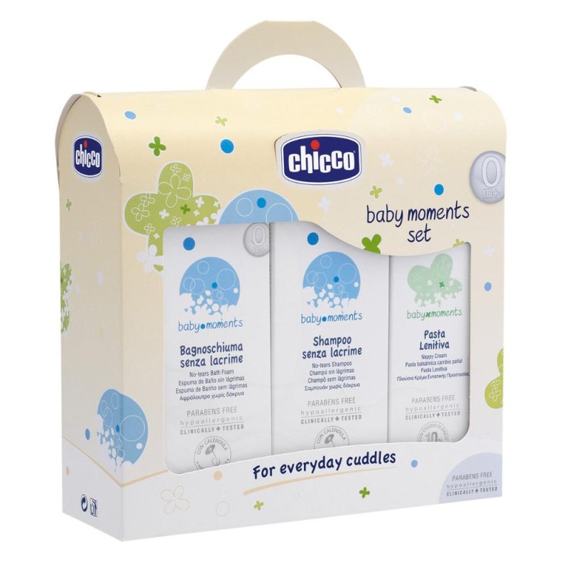 Chicco Baby Moments Cofanetto Pasta Lenitiva + Shampoo + Bagnoschiuma Chicco Baby Moments Cofanetto Pasta Lenitiva + Shampoo + Bagnoschiuma