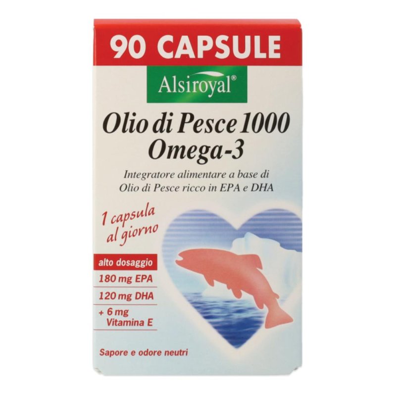 Olio di pesce 1000 Omega-3 90 capsule &ndash; integratore ricco di EPA e DHA