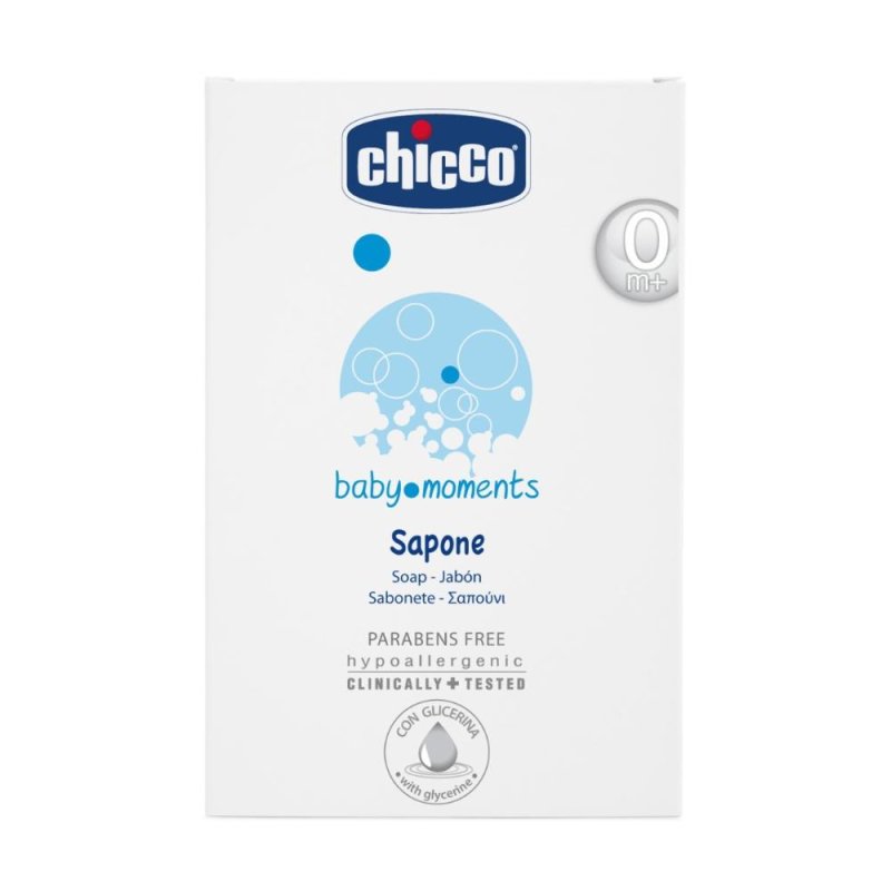 Chicco Baby Moments Igiene e Cura del Bambino Sapone Solido Delicato 100 g Chicco Baby Moments Igiene e Cura del Bambino Sapone Solido Delicato 100 g