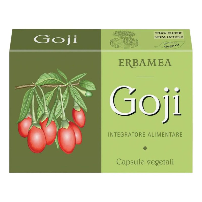 Erbamea Goji Capsule Integratore Alimentare con Bacche di Goji Antiossidante Naturale Erbamea Goji Capsule Integratore Alimentare con Bacche di Goji Antiossidante Naturale