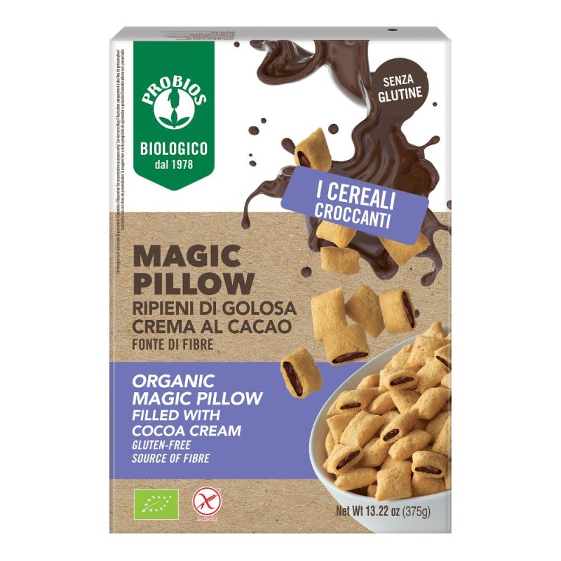 Probios easy to go magic pillow al cacao senza glutine 375 gr Probios easy to go magic pillow al cacao senza glutine 375 gr