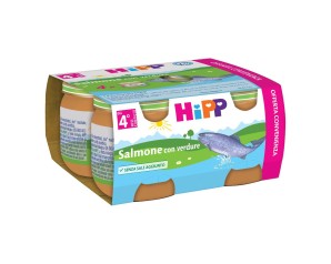 HiPP Omogeneizzato Salmone Con Verdure 80 g 2 Pezzi