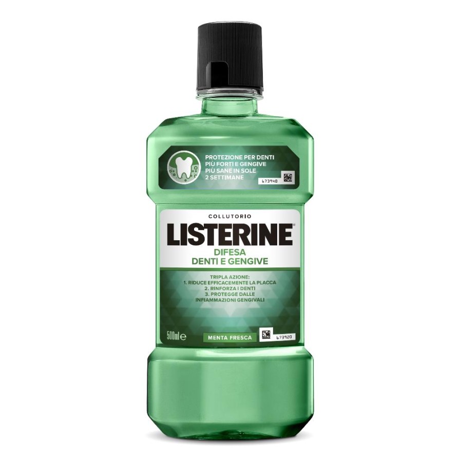 Listerine Colluttorio Denti e Gengive Menta Forte Igiene Orale 500 ml