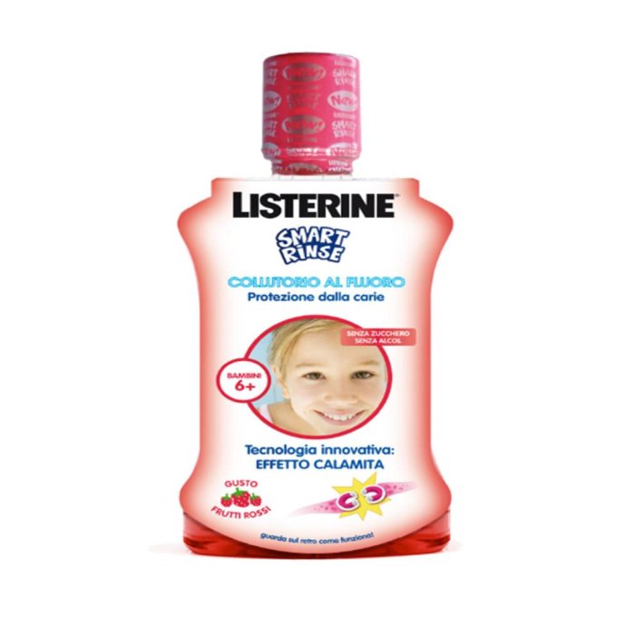 Listerine Collutorio Bambini Smart Rinse Frutti Rossi Igiene Orale 500 ml Listerine Collutorio Bambini Smart Rinse Frutti Rossi Igiene Orale 500 ml