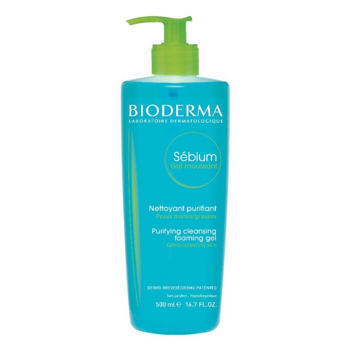 Sebium Moussant Gel Detergente Pelli Miste e Grasse Bioderma 500 ml Sebium Moussant Gel Detergente Pelli Miste e Grasse Bioderma 500 ml